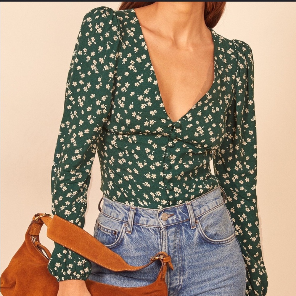 Reformation Nell Long Sleeve Blouse